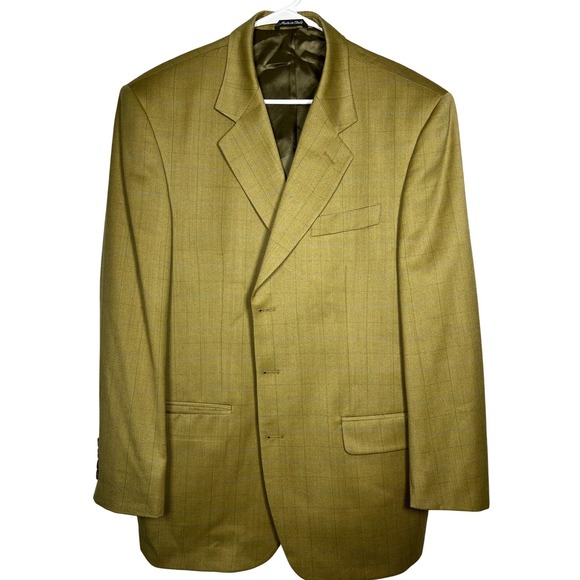 PRINCIPE Made In Italy 100% Virgin‎ Wool Plaid Men 42R Blazer Jacket Sport Coat